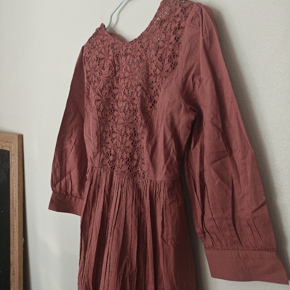 NWT Disturbia Cavern Cotton Broderie Button Up Midaxi Dress - Picture 8 of 13